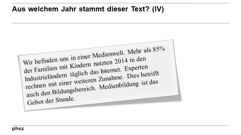 Aus welchem Jahr stammt dieser Text (IV)