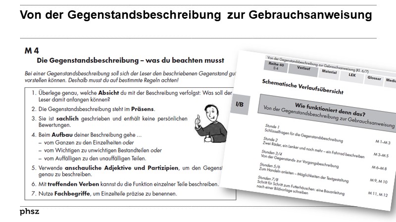 Von der Gegenstandsbeschreibung zur Gebrauchsanweisung