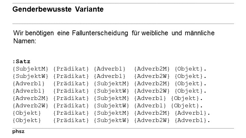 Genderbewusste Variante