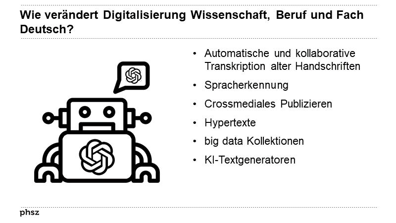 Wie verändert Digitalisierung Wissenschaft, Beruf und Fach Deutsch?