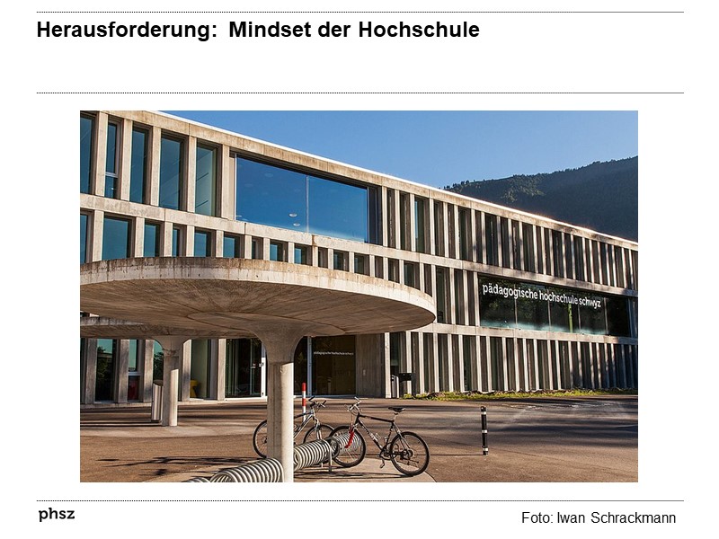 Herausforderung: Mindset der Hochschule