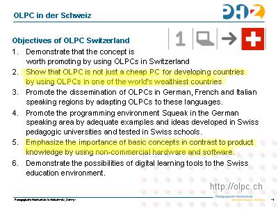 OLPC in der Schweiz