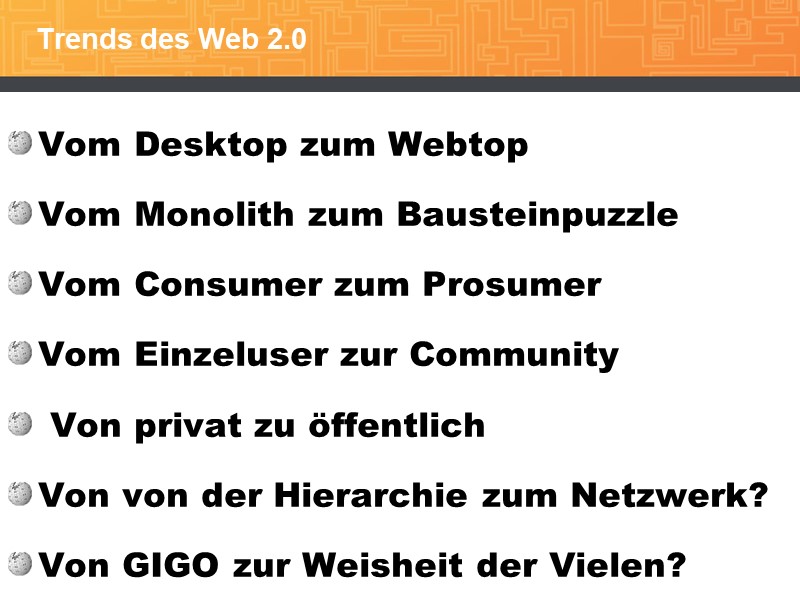 Trends des Web 2.0
