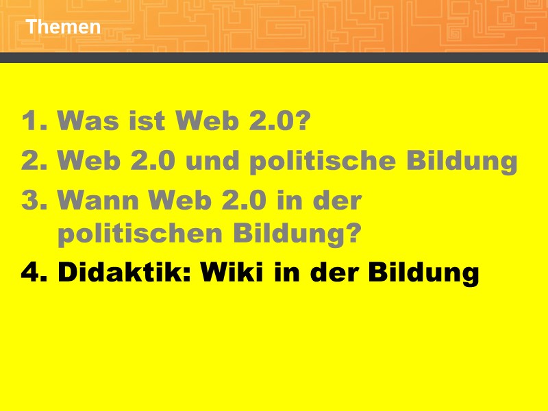 Didaktik: Wiki in der Bildung