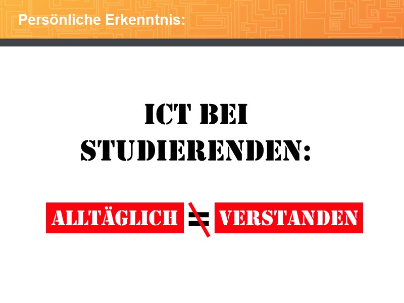 ICT bei meinen Studierenden