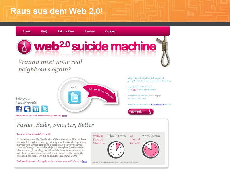Raus aus dem Web 2.0!
