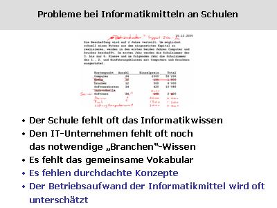 Fazit: Offene Probleme bei Beschaffung und Betrieb von Informatikmitteln