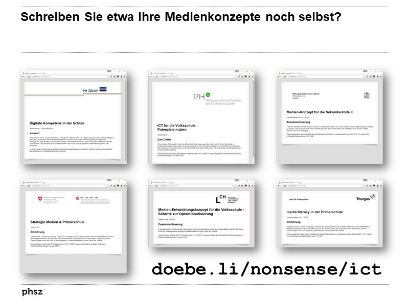 Schreiben Sie etwa Ihre Medienkonzepte noch selbst?
