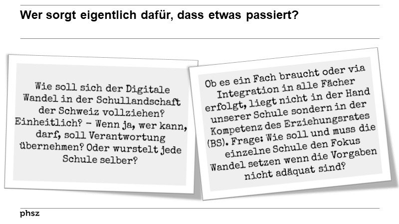 Wer sorgt eigentlich dafür, dass etwas passiert?