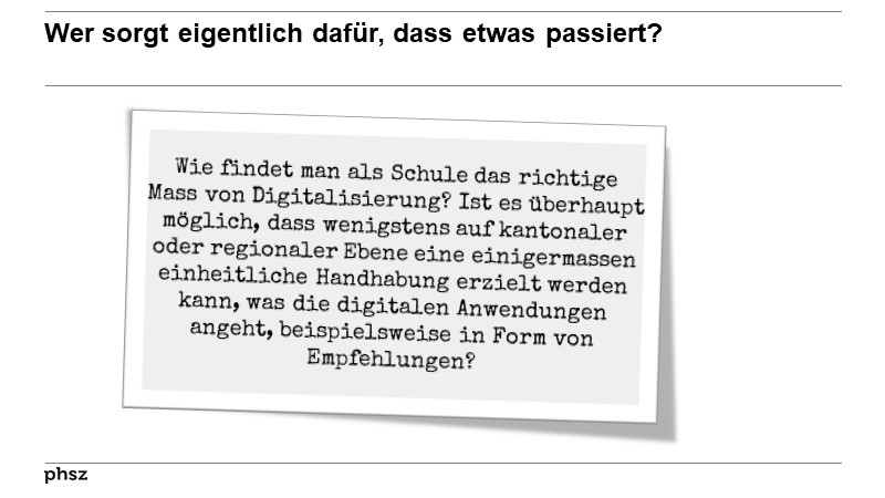 Wer sorgt eigentlich dafür, dass etwas passiert?
