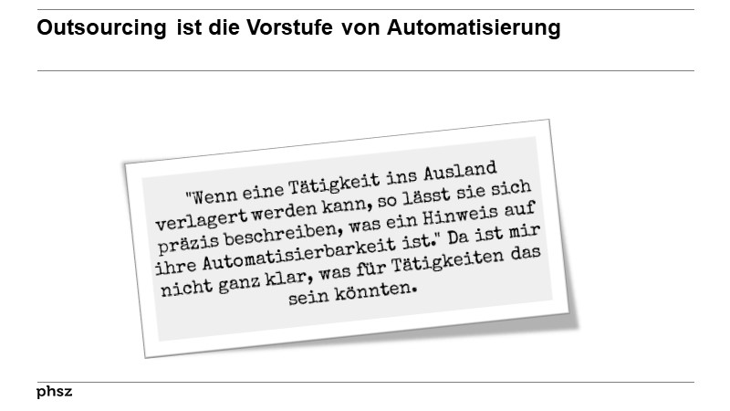 Outsourcing ist die Vorstufe von Automatisierung
