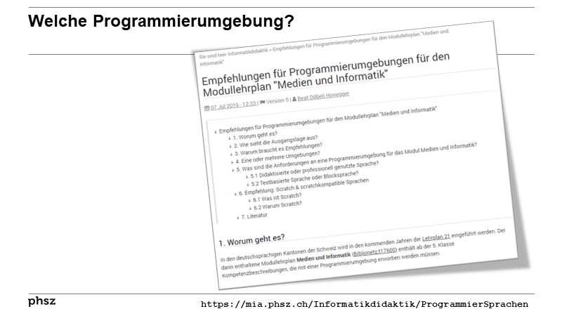 Welche Programmierumgebung?