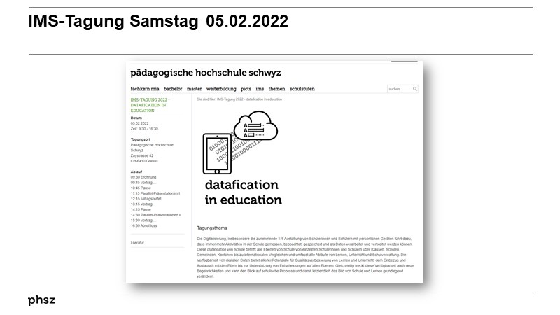 IMS-Tagung Samstag 05.02.2022