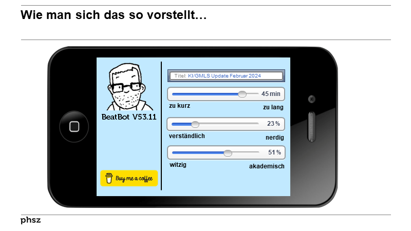 Wie man sich das so vorstellt