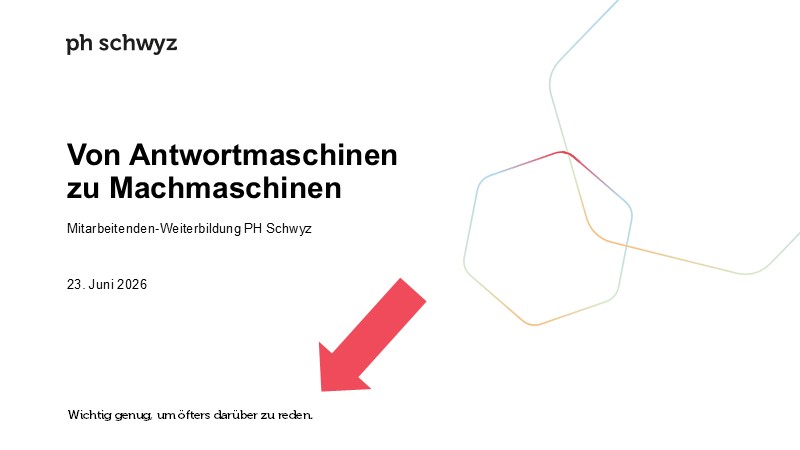 Von Antwortmaschinen zu Machmaschinen