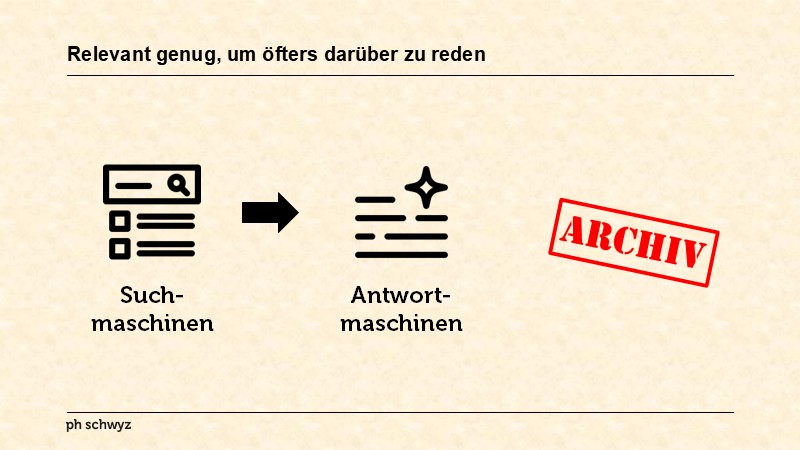 Relevant genug, um öfters darüber zu reden
