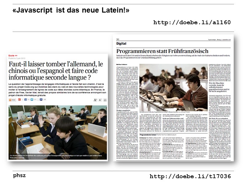 Informatik ist das neue Latein!