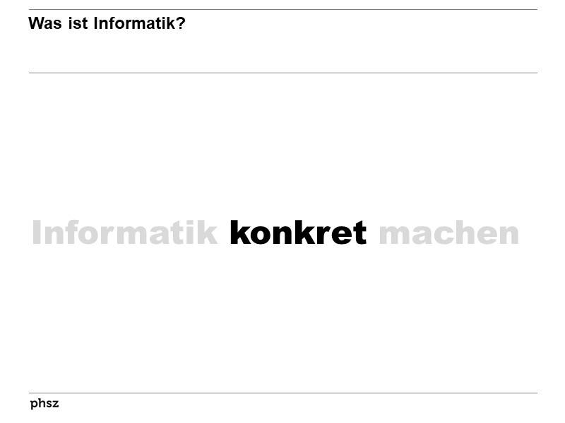 Informatik - KONKRET - machen