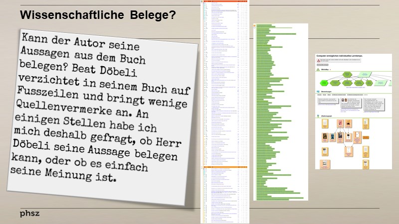 Wissenschaftliche Belege?