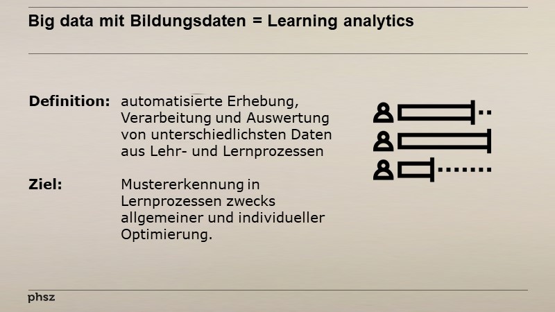 Big data mit Bildungsdaten = Learning analytics