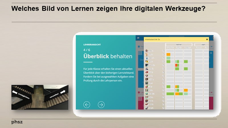 Welches Bild von Lernen zeigen Ihre digitalen Werkzeuge?