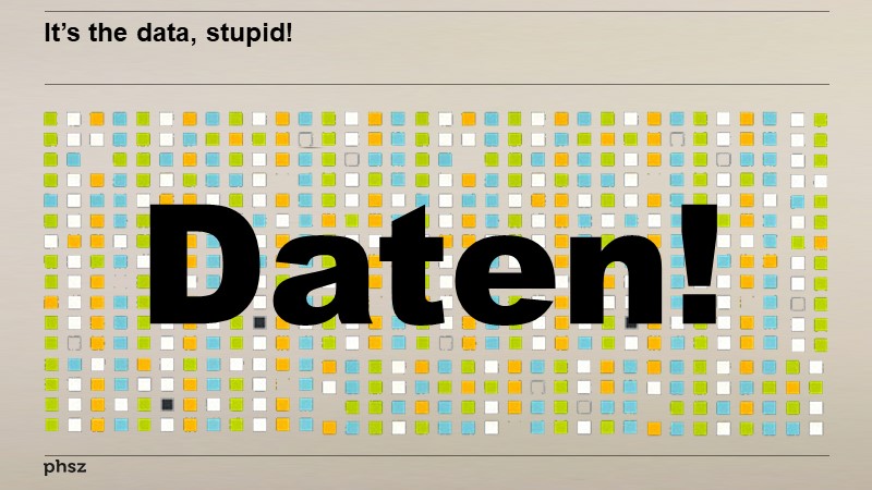 It’s the data, stupid!