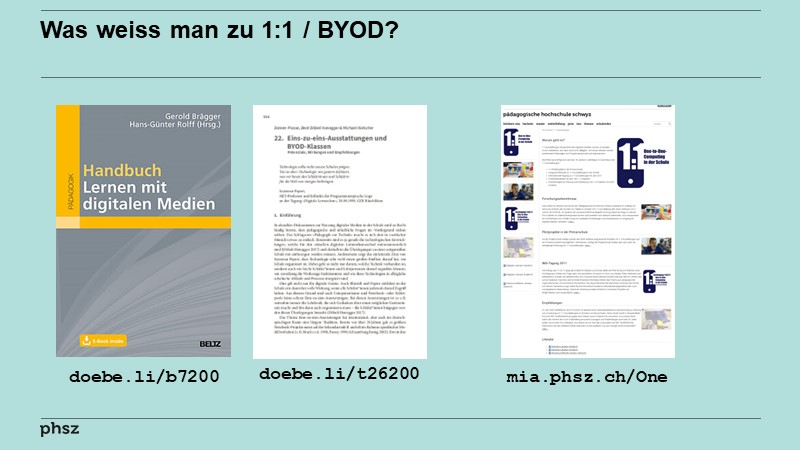 Was weiss man zu 1:1 / BYOD?