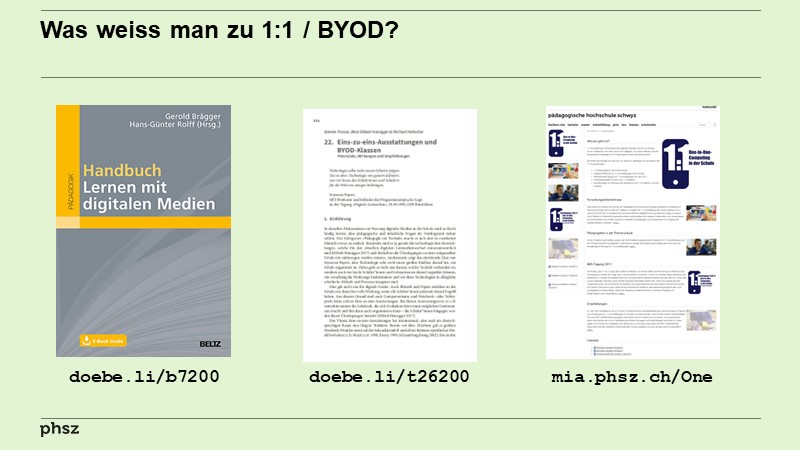 Was weiss man zu 1:1 / BYOD?