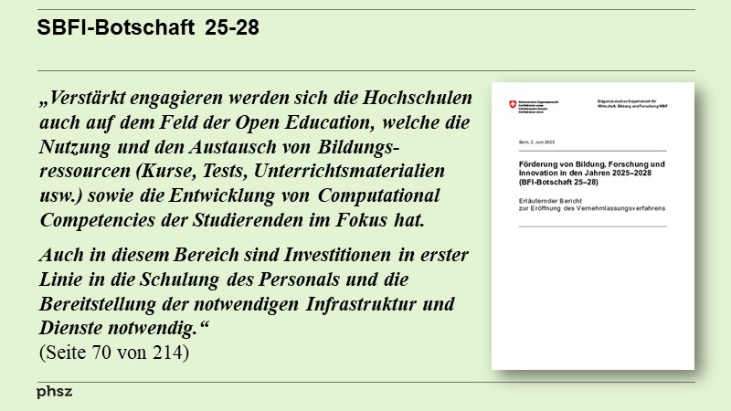 SBFI-Botschaft 25-28