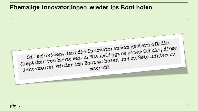 Ehemalige Innovator:innen wieder ins Boot holen