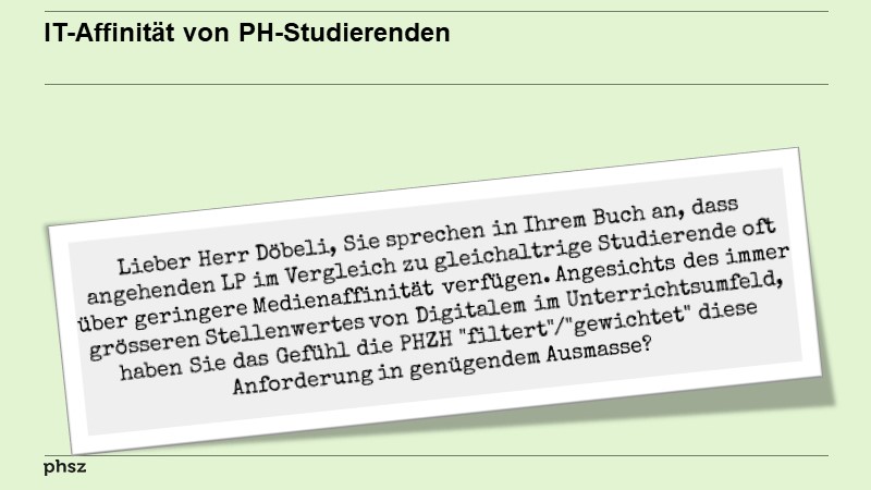 IT-Affinität von PH-Studierenden