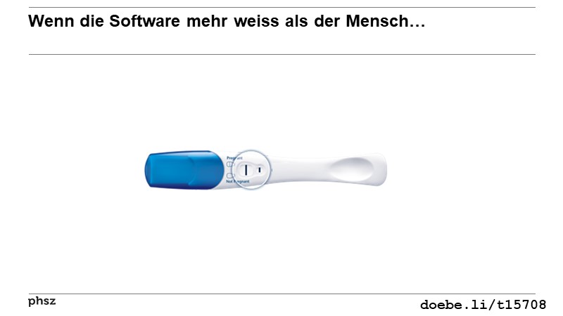 Wenn die Software mehr weiss als der Mensch…
