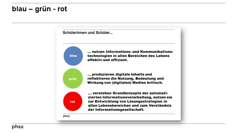 blau – grün - rot