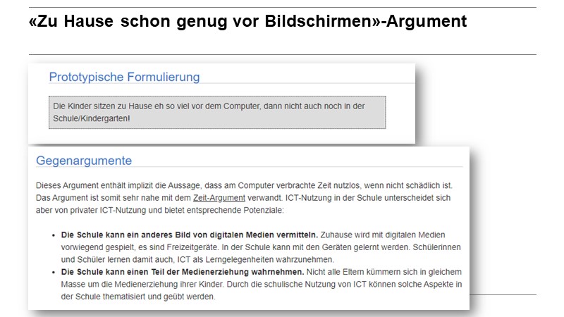 «Zu Hause schon genug vor Bildschirmen»-Argument