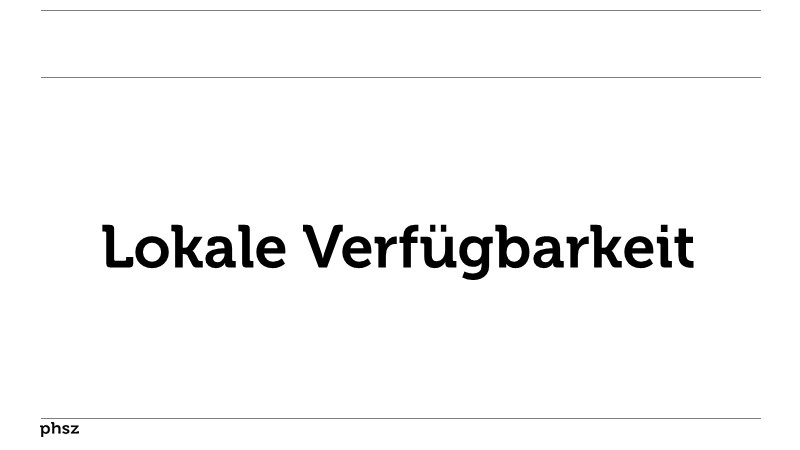 Lokale Verfügbarkeit