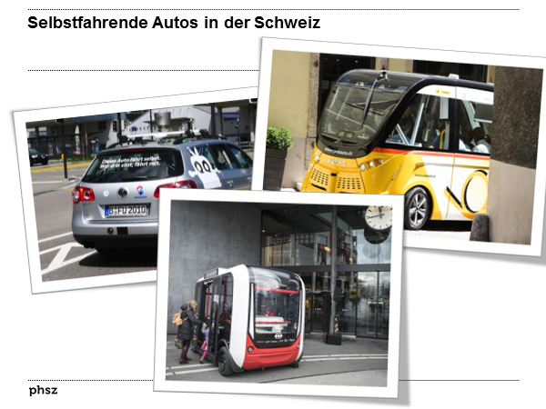 Selbstfahrender VW in Zürich