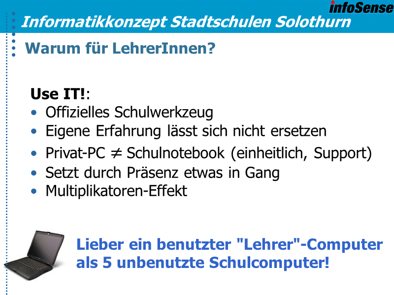  Warum für LehrerInnen?