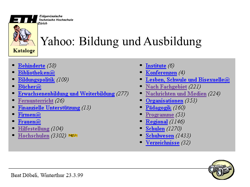 Yahoo: Bildung und Ausbildung