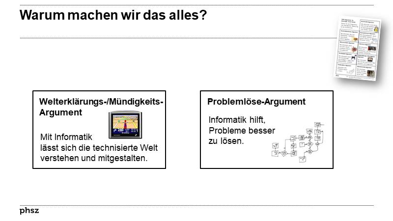 Warum machen wir das alles? (II)