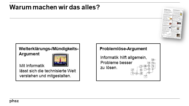 Warum machen wir das alles?