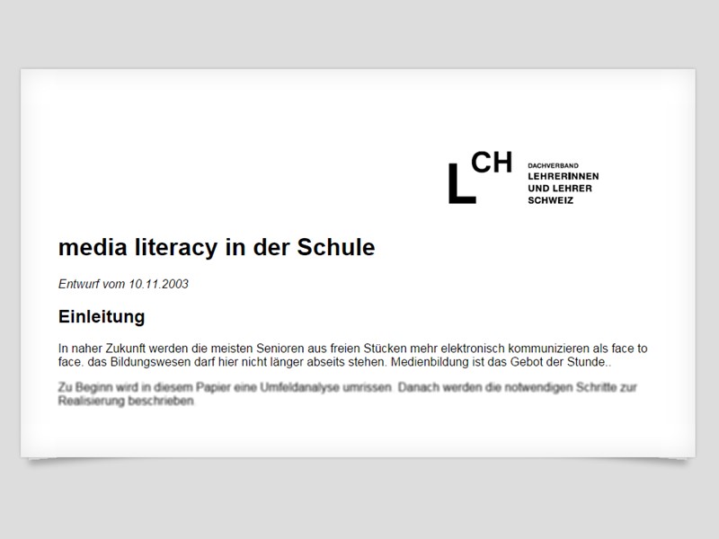 media literacy in der Schule