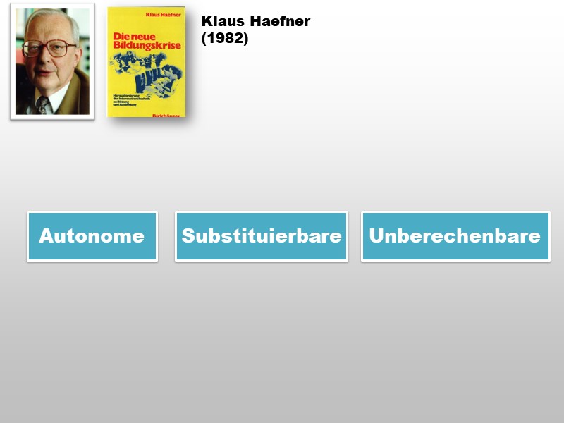Autonome - Substituierbare - Unberechenbare