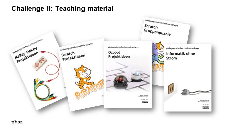 Challenge II: Teaching material / matériel didactique