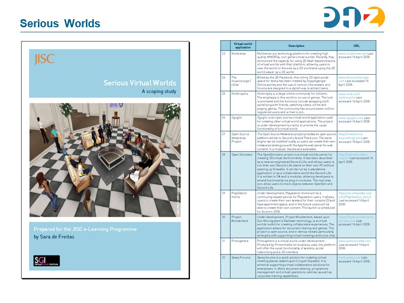 Serious virtual worlds