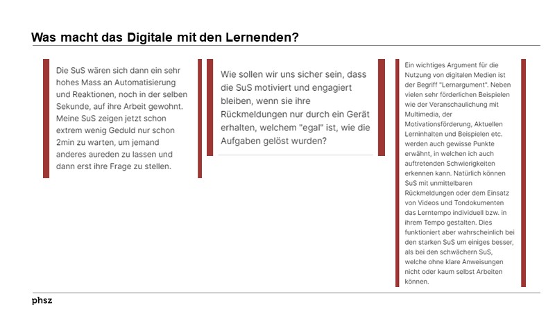 Was macht das Digitale mit den Lernenden?