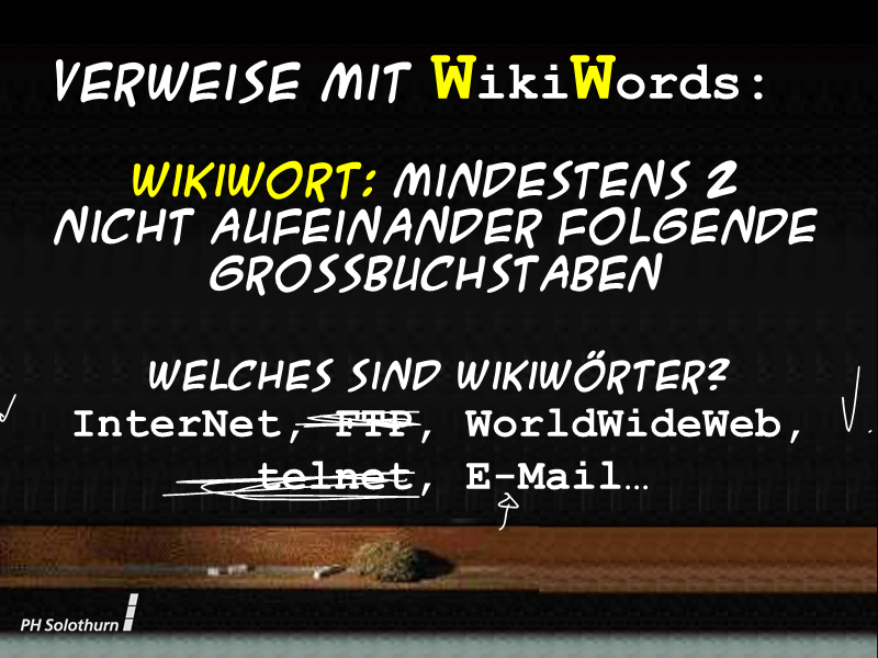Verweise mit Wiki-Words II