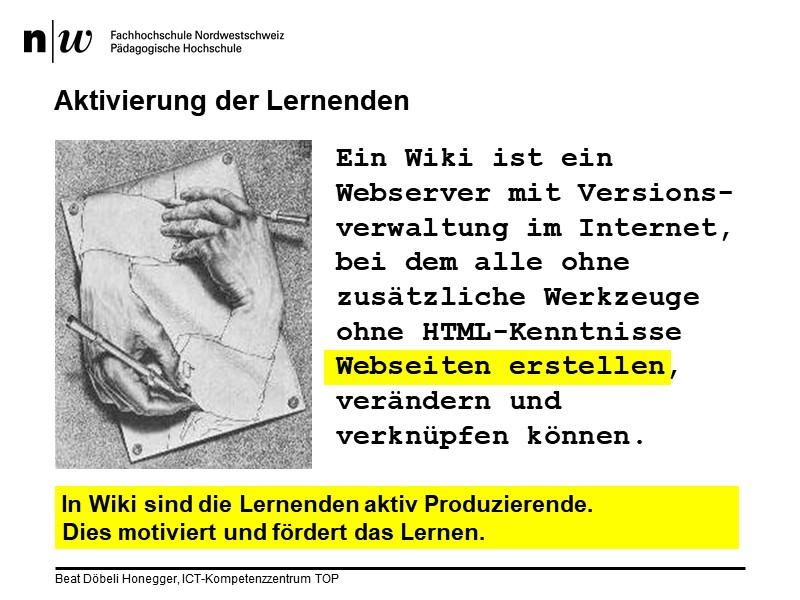 Wiki: Aktivierung der Lernenden