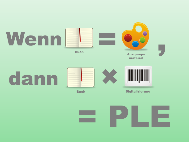 Wenn man ein Buch als Ausgangsmaterial versteht, dann ist ein digitales Buch zu einem Teil der PLE