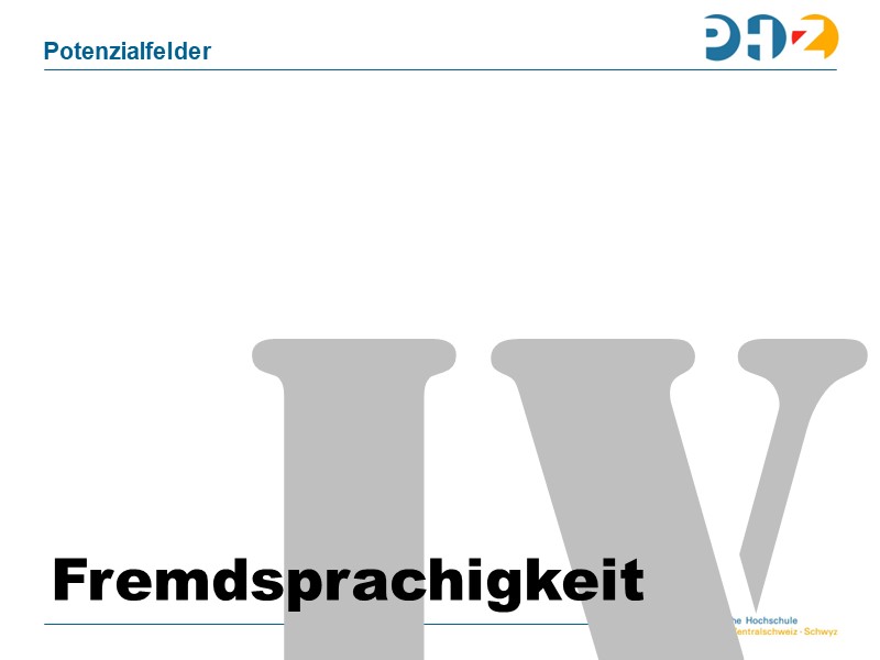 IV Fremdsprachigkeit