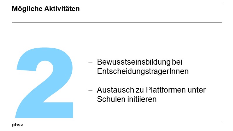 Mögliche Aktivitäten